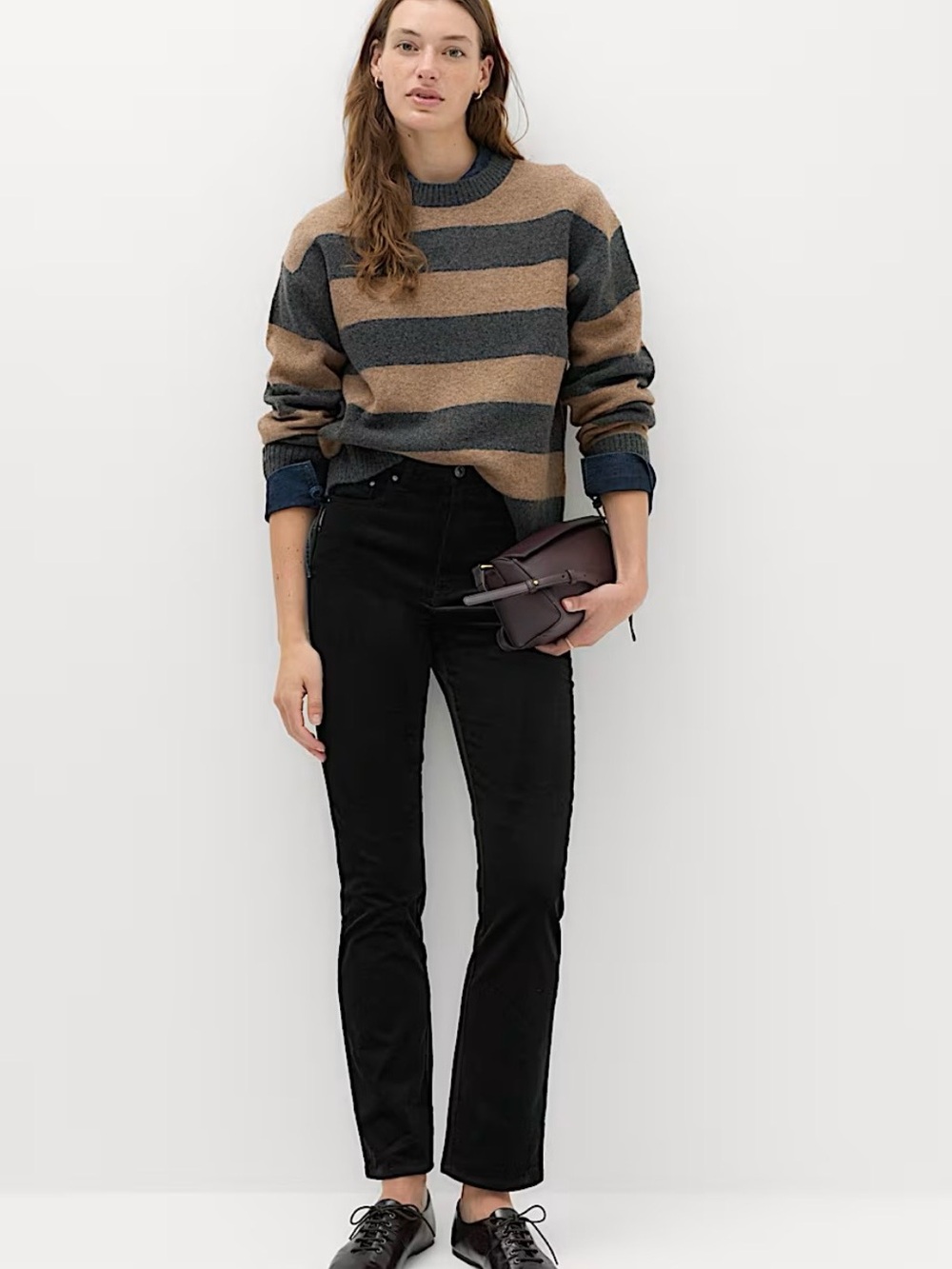 🇬🇧 Marks & Spencer Women’s Black Straight-leg Corduroy Pants